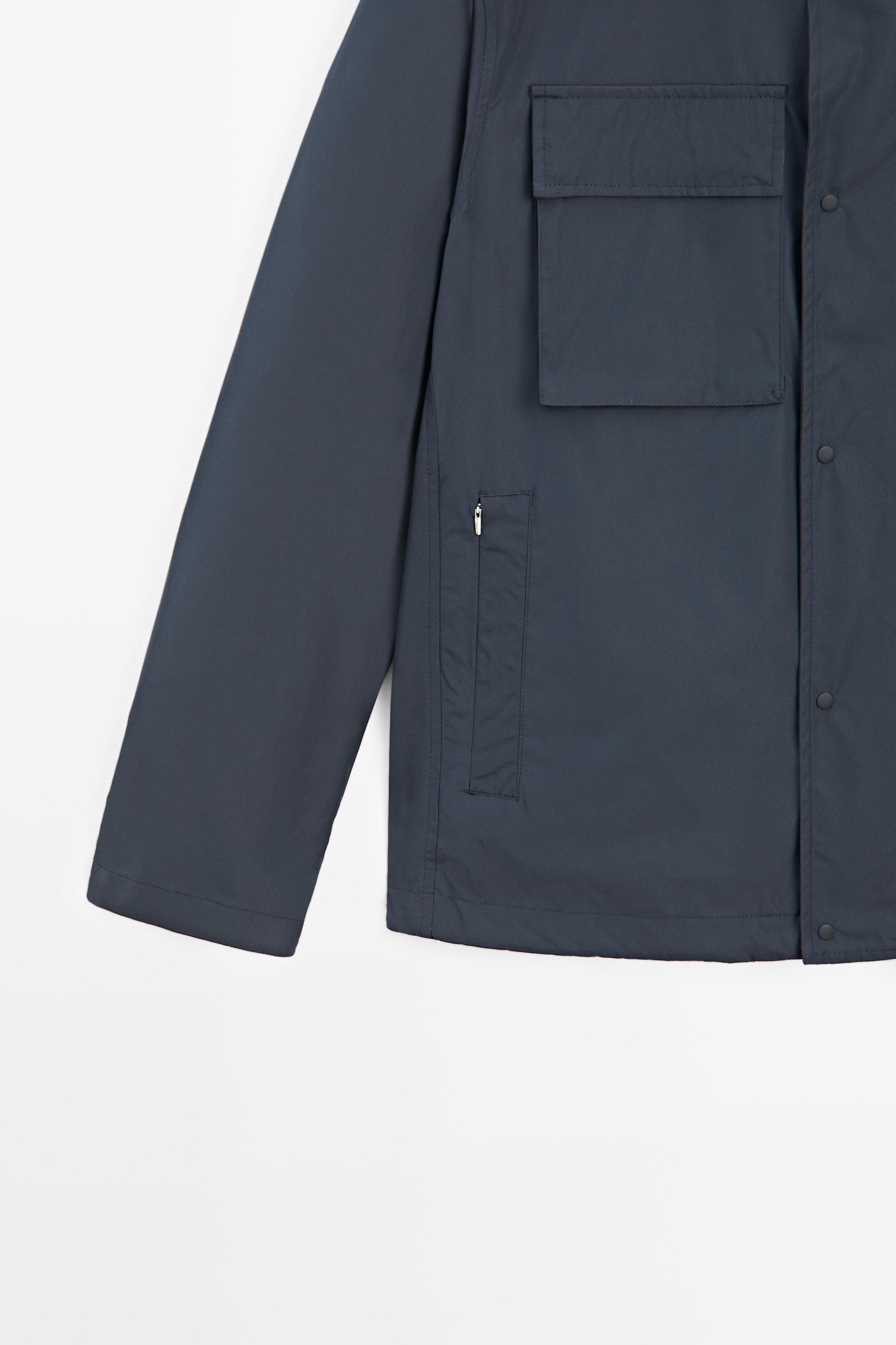 Technical fabric jacket with pocket details